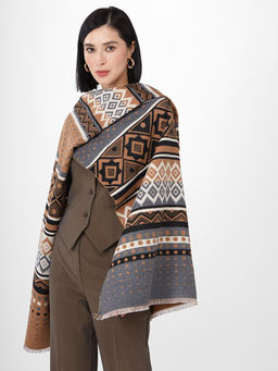 в составе ШЕРСТЬ и КАШЕМИР Большой, мягкий, теплый однотонный двусторонний палантин. - Tantino фото 6