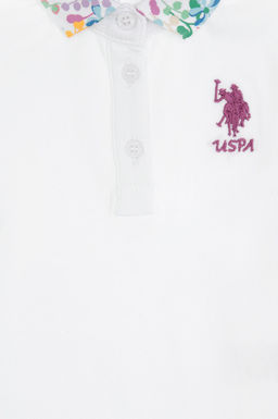 K_z _ocuk Beyaz Polo Yaka Ti__rt Sepette S_rpriz _ndirim - U.s. polo assn фото 4