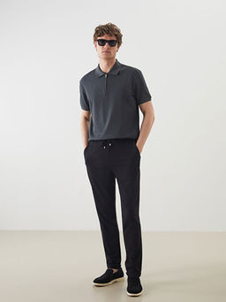 Polo Yaka K?sa Kollu Erkek Dokulu Ti??rt