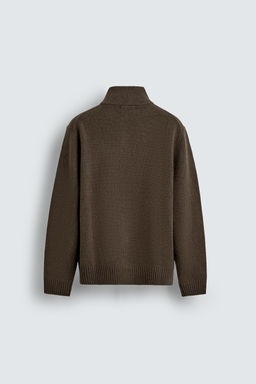 WOOL QUARTER-ZIP JUMPER - Zara фото 8