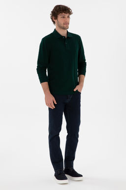 Мужская темно -зеленая базовая толстовка Неожиданная скидка в корзине - U.s. polo assn фото 4