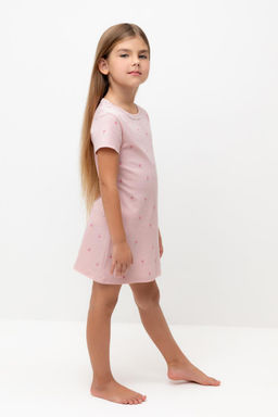 Crockid _ К 1156/розовый жемчуг,цветочная поляна сорочка ночная для дев  фото 3