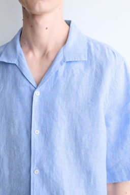 CAMISA DE MANGA CORTA DE LINO CON CUELLO ABIERTO - H&m фото 6