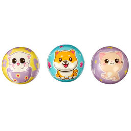 Мяч детский мягкий «Котики» 6,3см , в шоубоксе