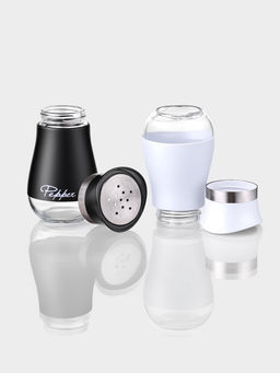 Набор для специй "Сияние.Black/White", 2 шт, на подставке