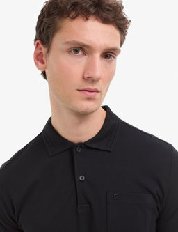 Siyah Regular Fit %100 Pamuk K_vr_lmaz Polo Yaka Basic Ti__rt