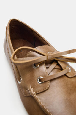 LACE-UP FLAT SHOES - Zara фото 11