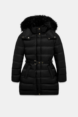 WATER-REPELLENT WINDPROOF HOODED DOWN JACKET