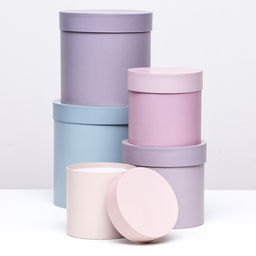 Набор круглых коробок №87, 5 в 1 Мэлани 23 х 23 х 23 - 13,5 х 13,5 х 13,5 см - Simaland фото 2