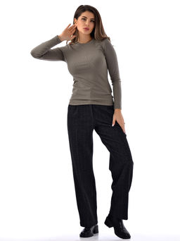 базовый лонгслив в рубчик (лапша) - А+б коллекция фото 3