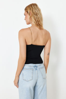 Siyah Ask?l? Basic Top Bluz TWOSS24BZ00617 - Trendyolmilla фото 6