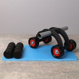 Ролик для пресса Woohooo Ab Roller I / 4 колеса /+ коврик для коленей / черный / уп20 - Галеонтрейд фото 2