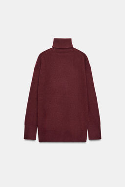 100% WOOL OVERSIZE HIGH NECK JUMPER - Zara фото 7