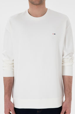 Erkek Comfort Fit Bisiklet Yaka Ekru Sweatshirt Sepette S_rpriz _ndirim - U.s. polo assn фото 6