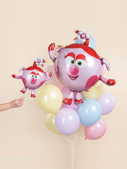 Воздушный шар фольгированный 17" «Нюша. Смешарики», набор 5 шт.