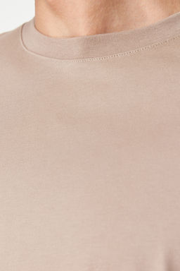 Vizon Oversize/Genis Kesim Basic %100 Pamuklu T-Shirt TMNSS22TS0318