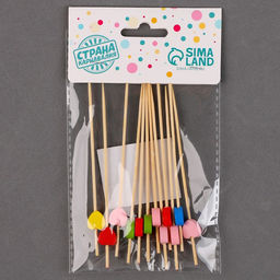 Цена за 2 шт. Шпажки Сердца, в наборе 12 шт.