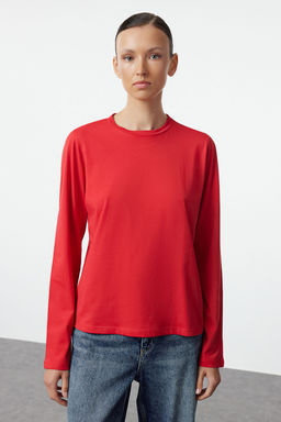 TRENDYOLMILLA Siyah-Gri 2li Paket %100 Pamuk Bisiklet Yaka Regular/Normal Kesim Orme T-Shirt TWOAW25TS00001 фото 2