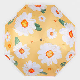 Зонт автоматический Цветы, эпонж, 4 сложения, 8 спиц, R = 49 см, цвет МИКС - Simaland фото 6
