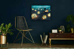 ФРЕЯ PNB/PLDD-180 Набор для раскрашивания по номерам ( со светодиодами ) 50 х 40 см В волшебном сне