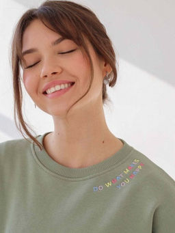 MY Свитшот жен. О-вырез вышивка горловина СО004  фото 4