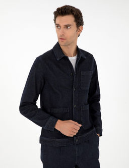 Темно-синяя джинсовая куртка классического кроя - Cacharel фото 3