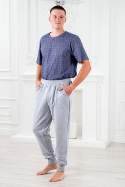 Брюки мужские из футера Оскар серый меланж - Амадэль фото 3