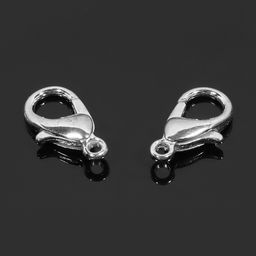 Замок карабин СМ-521, 1000 шт. 12×7 мм, цвет серебро