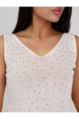 Топ женский ТВ-2 стразы молочный