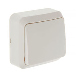 Цена за 2 шт. Выключатель Smartbuy «Юпитер», 10 А, 1 клавиша, наружный, белый