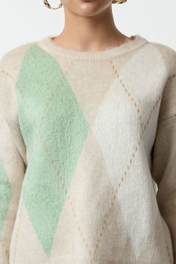 Siyah Renk Bloklu Yumusak Dokulu Triko Kazak TWOAW25KZ00263 - Trendyolmilla фото 8