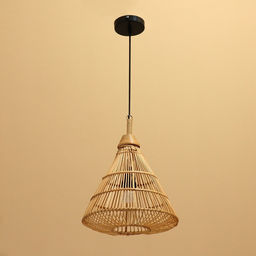 Светильник потолочный из ротанга «Конус», 1×120 Вт, Е27, 30×30×40 см