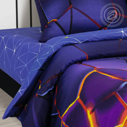 Постельное белье Мерцание (поплин DE LUXE) Евро/Пододеяльник: 1 шт. - 215*200; Простыня: 1 шт. - 215*240; Наволочка: 2 шт. - 70*70; DE LUXE - Артпостель фото 4