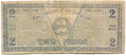 Банкнота 2 песо 1942 года Филиппины (Негрос, Администрация США)