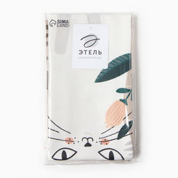 Полотенце Этель Белая кошечка 40х73 см, саржа, 100% хл, 190 г/м2  фото 2