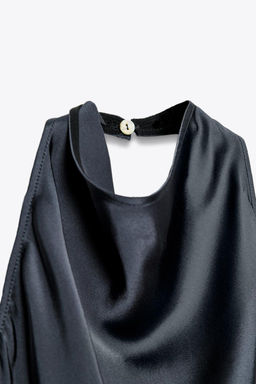 ZW COLLECTION SATIN HALTER TOP - Zara фото 8