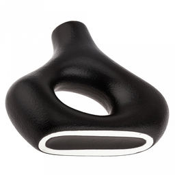 Ваза керамическая "Каир" 320мл, 16,5х5см h14см, д/горла - 3см, фактурный глянец, цвет - черный, в коробке (Китай)