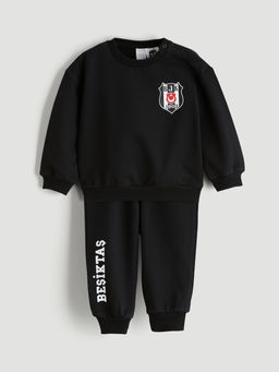 Bisiklet Yaka Be?ikta? Bask?l? Erkek Bebek E?ofman Tak?m