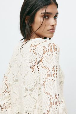 C?rdigan de algod?n efecto crochet - H&m фото 4