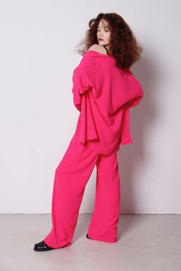 9183 Костюм из кимоно и брюк-палаццо ярко-розовый - Martichelli фото 32