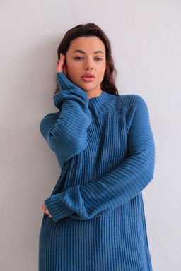 Martichelli Платье вязаное в цвете морской волны  фото 22