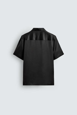 CAMISA SATINADA RELAXED FIT / Negro - Zara фото 9
