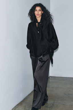 ZW COLLECTION FLOWING SHIRT WITH TIES