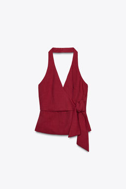 HALTER WAISTCOAT WITH KNOT - Zara фото 6