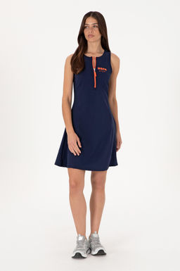 Kad_n Lacivert _rme Elbise Sepette S_rpriz _ndirim