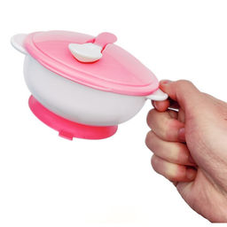 Набор детской посуды: миска на присоске 400мл., с крышкой, ложка, цвет белый/зеленый - Крошка я фото 10