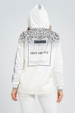 Толстовка из футера комбинированного с принтованной плащевой тканью - А+б коллекция фото 16