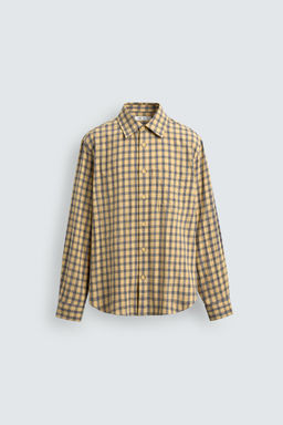 CAMISA RELAXED FIT CUADROS / Mantequilla - Zara фото 7