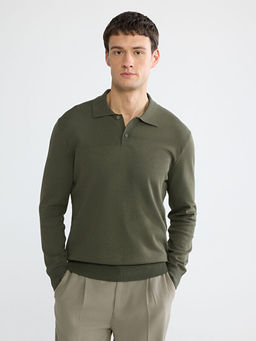 Polo Yaka Triko Erkek Kazak