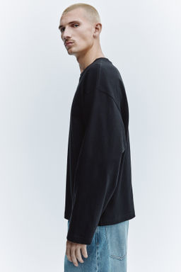Camiseta de punto de manga larga Oversized Fit - H&m фото 9